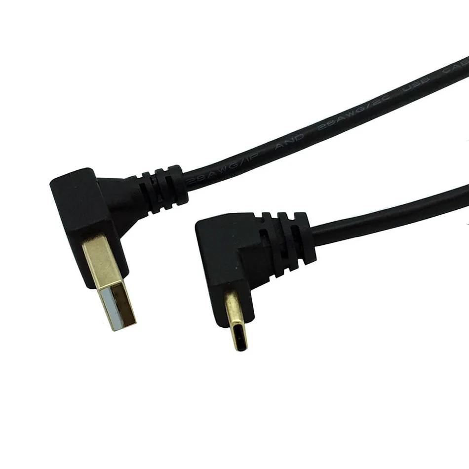 25 см позолоченный угол USB2.0(type-A) штекер USB3.1(type-C) штекер Up& Dwon угол USB синхронизация данных и зарядный кабель Разъем