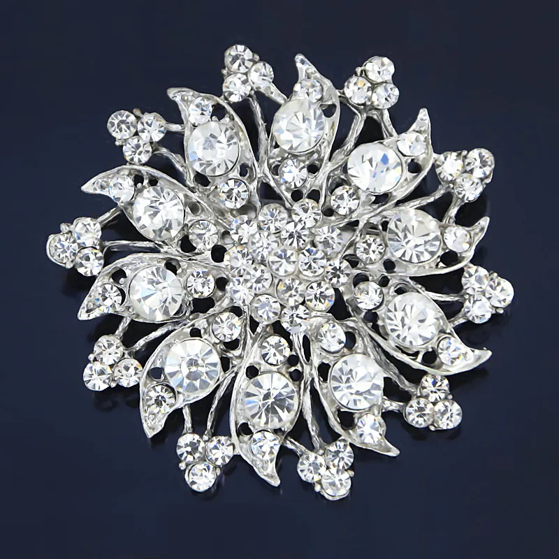 1 Piece Retail!!high Quality Austria Crystal Rhiodium Silver Plated