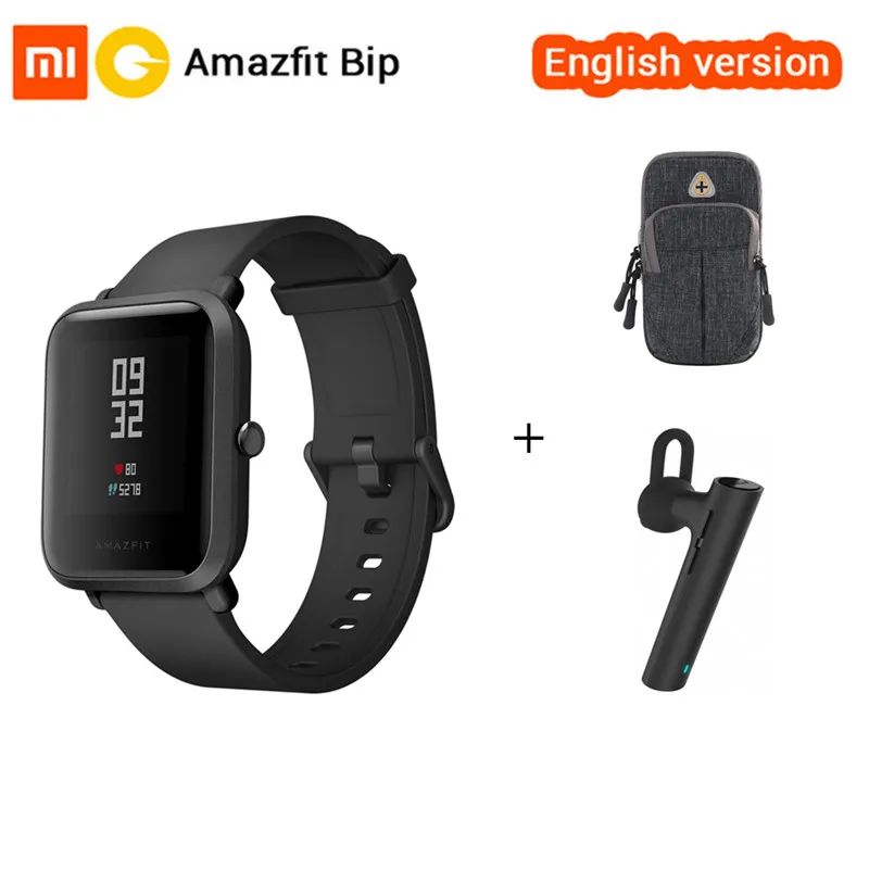 

English Version Original Xiaomi Huami Amazfit Bip Smart Watch GPS Sports Watch Heart Rate Smartwatch 45 Days Standby