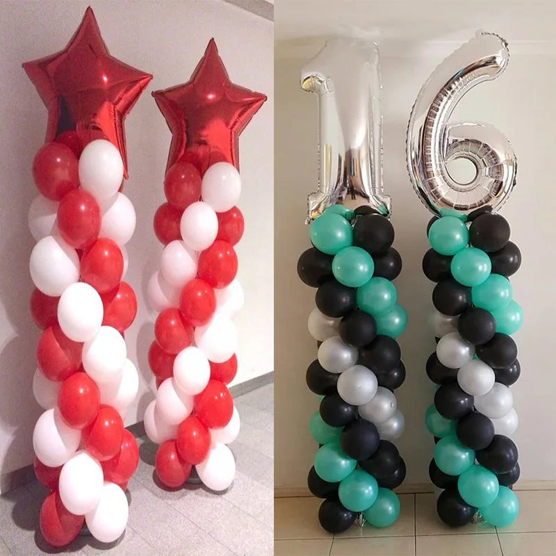 

MEIDDING Clear Balloon Column Stand Stand Base and Pole Birthday Party And Wedding Party Backdrop Decor Balloons Holder Supplies
