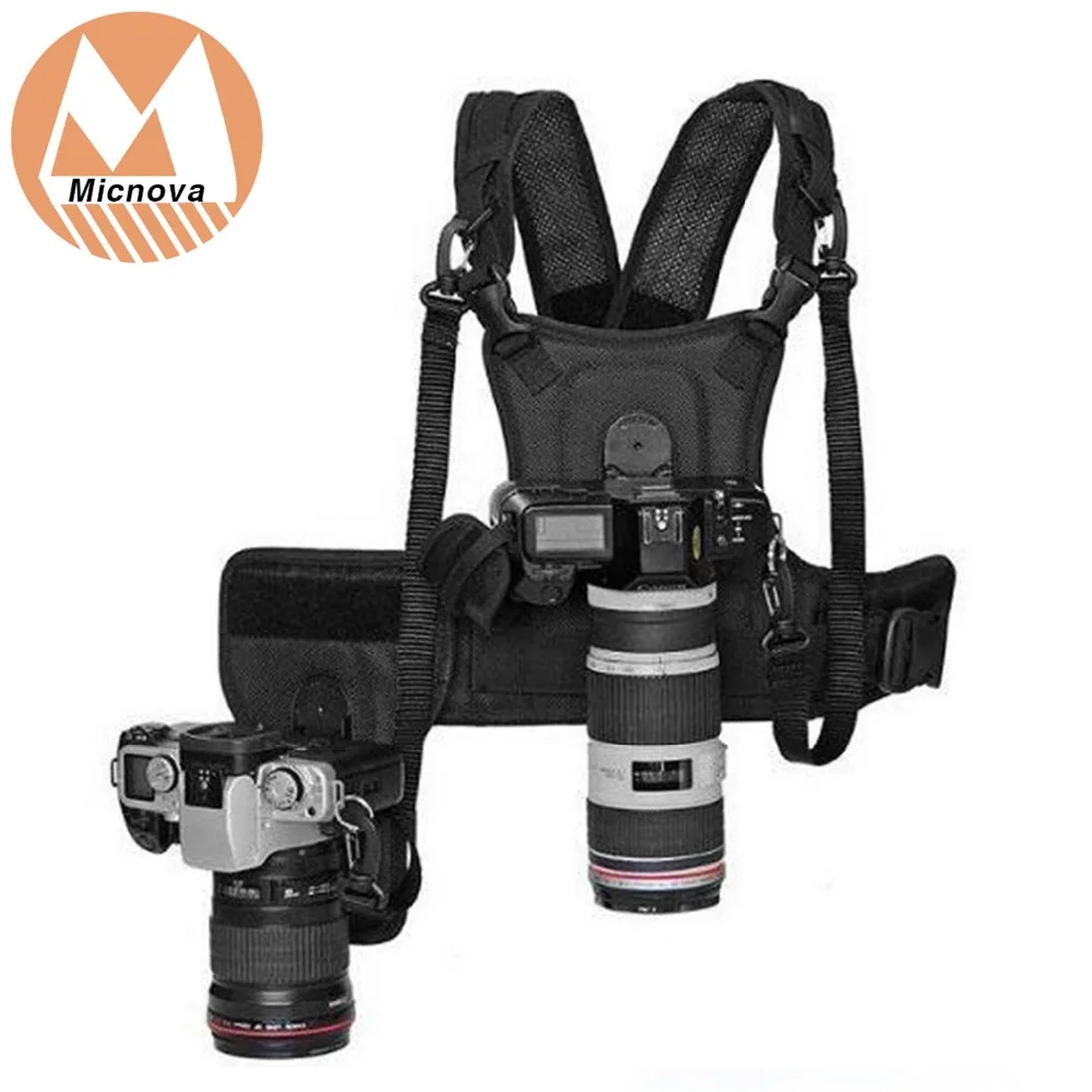 

Micnova MQ-MSP01 Carrier II Multi Camera Carrier Photographer Vest with Dual Side Holster Strap for Canon Nikon Sony DSLR Camera