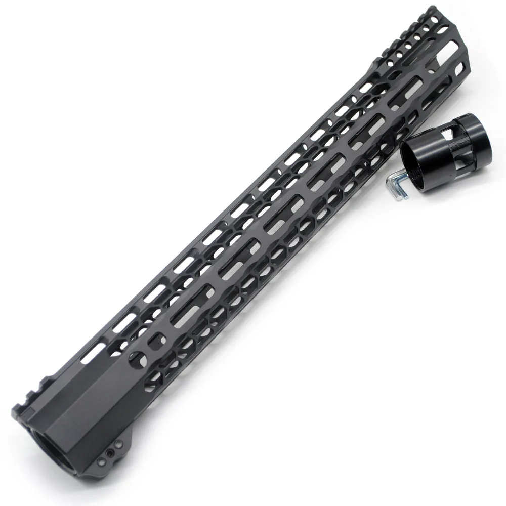 Aplus дизайн черный Anodized_15 дюймов M-lok зажимной стиль Handguard рельсовый прицел система крепления. 223/5. 56/AR-15