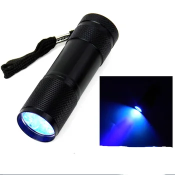 

9LED UV Torch Ultra Violet Flashlight Invisible Ink Marker Detection Led Flashlight Blacklight Lamp Camping Money Checker 3AAA