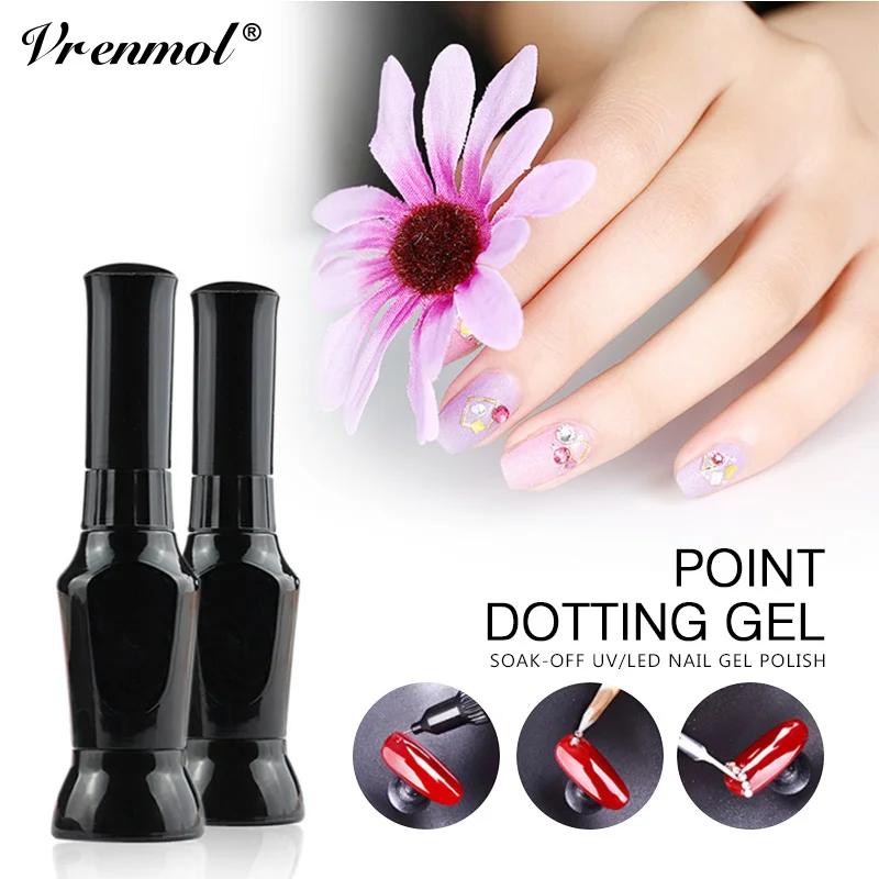 

Vrenmol Nail Glue Crystal Nails 2 Ways Sticky Dotting Rhinestones Nail Art DIY Decorations Gems Fast Drying Adhesive Manicure