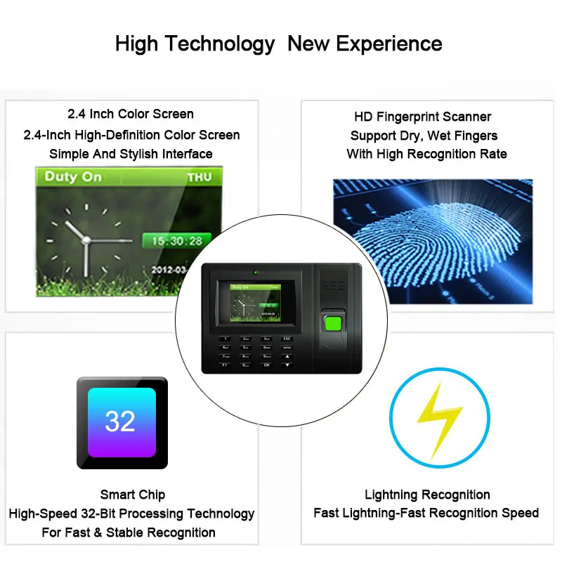 Eseye Biometric Fingerprint Time Attendance System USB Office Attendance  System Employee Time Clock Recorder Reader Machine    
