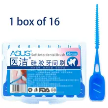 16 шт./кор. уход за полостью рта взрослых межзубные щетки для зубов палочки для зубной нити силиконовые зубочистки между зубами массаж десен инструмент