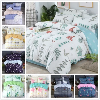

2018 New Autumn Winter Duvet Cover 3/4 pcs Bedding Set Adult Kids Child Bed Linens Single Full Double Queen King Size Bedspreads
