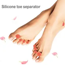 8 шт. силиконовый разделитель для ног цветок ананас DIY салонный лак Маникюр Педикюр носочки для ногтей Инструменты