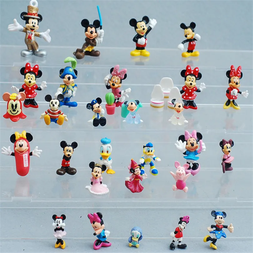 

Disney Minnie Mickey Hand Dolls Multiple Styles Handmade Keychain Model Cartoon Image Mini Dolls Safe Cute Kids Gifts SZZ101