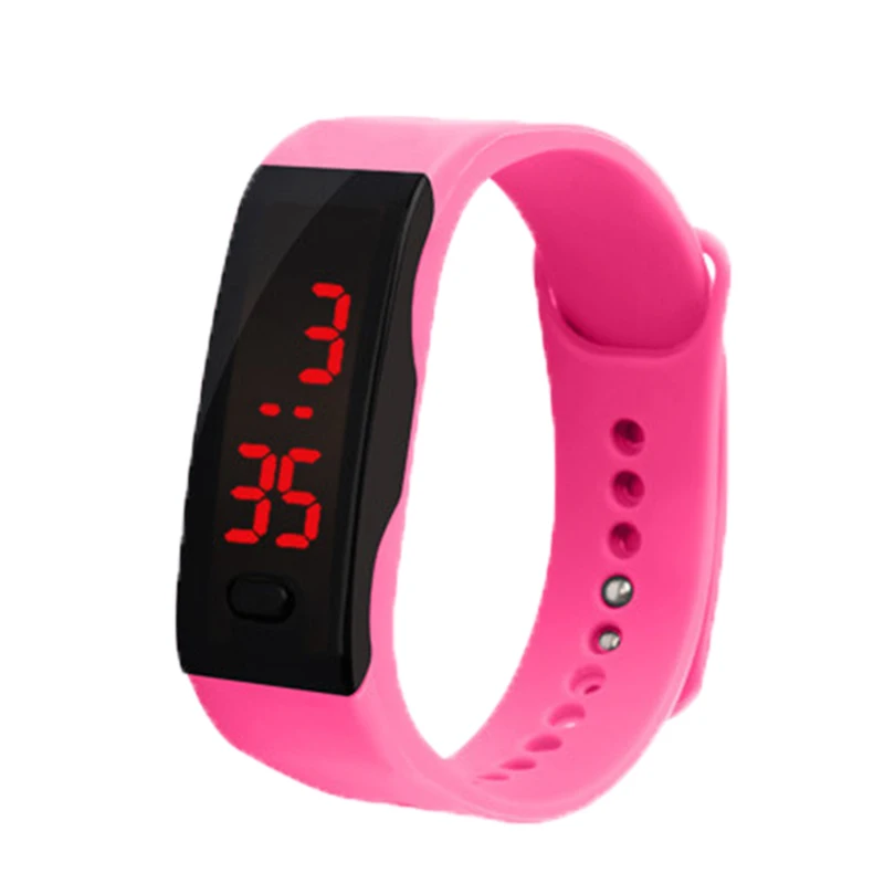 Светодиодные цифровые часы для мужчин relogio мужские часы feminino erkek kol женские часы электронные наручные цифровые часы Reloj Nino - Цвет: Pink