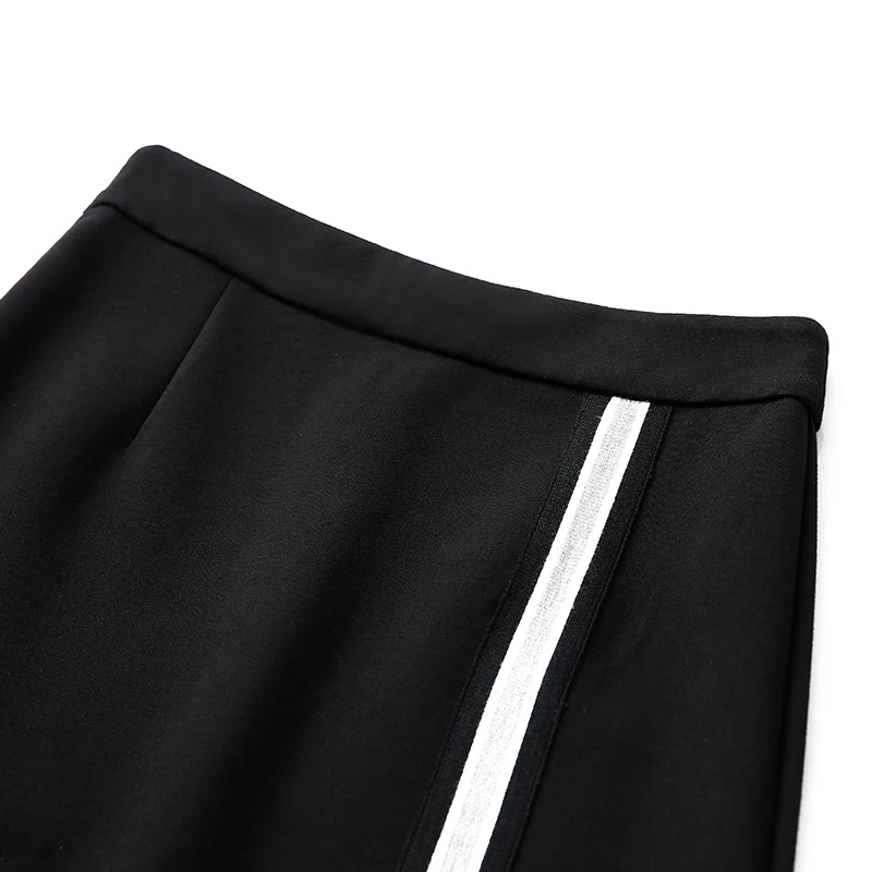 gris Militar Rodilla Una negro Longitud Faldas La Línea Mujer Minimalista Falda Color 2019 verde De Oscuro Amii Contraste Beige azul RqHaPBq