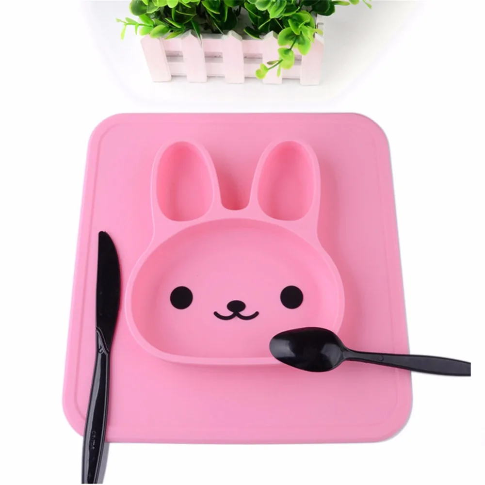 Silica Gel Placemat Silicone Baby Feeding Mat Dinner Dish Heat