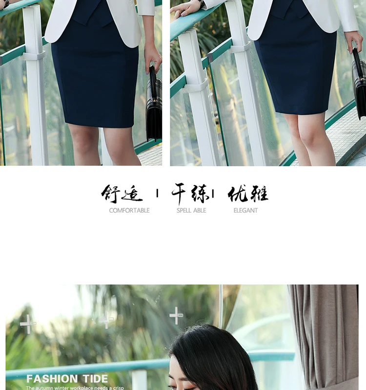 Office Ladies Dress Suit Long Sleeve Blazer Set For Businesss Women Formal 2 Piece Set Jackets and Dress Work Wear Dresses Suits