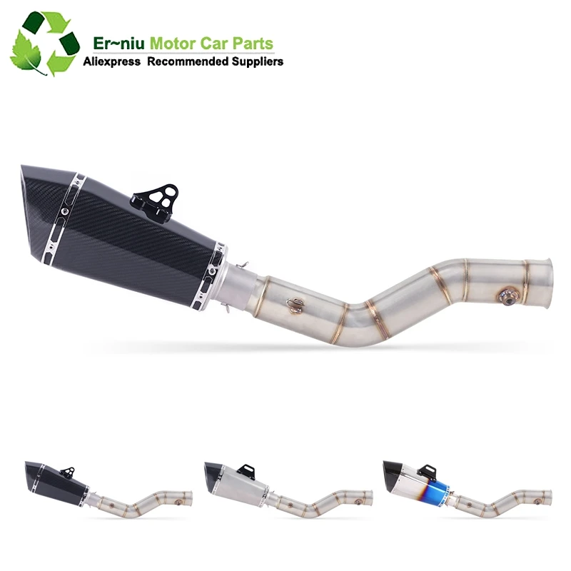 

Motorcycle Exhaust Muffler Escape Middle Link Contact Pipe Full System Slip On For yamaha YZF R1 1000 YZF1000 YZF-R1 2009~2015