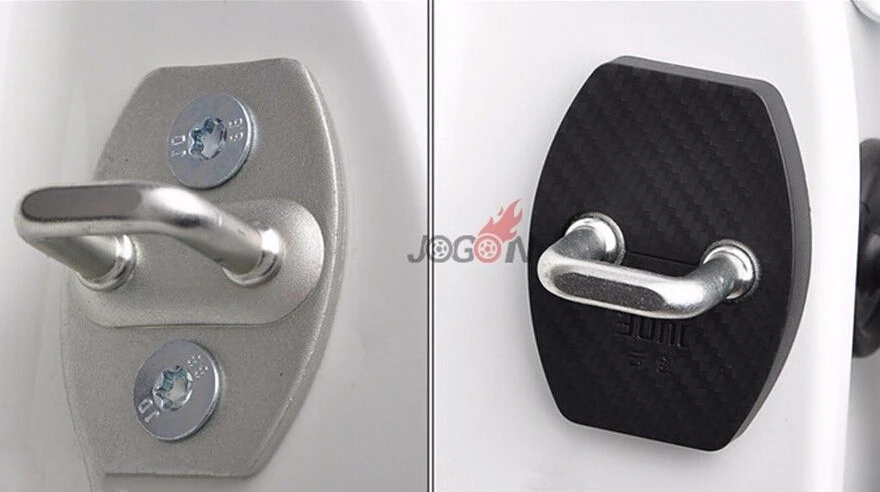 

Free Shipping ! 4pcs*Door Lock Buckle Protective Cover Caps Carbon Look For Toyota Land Cruiser LC150 LC200 fj Cruiser 2006-2015