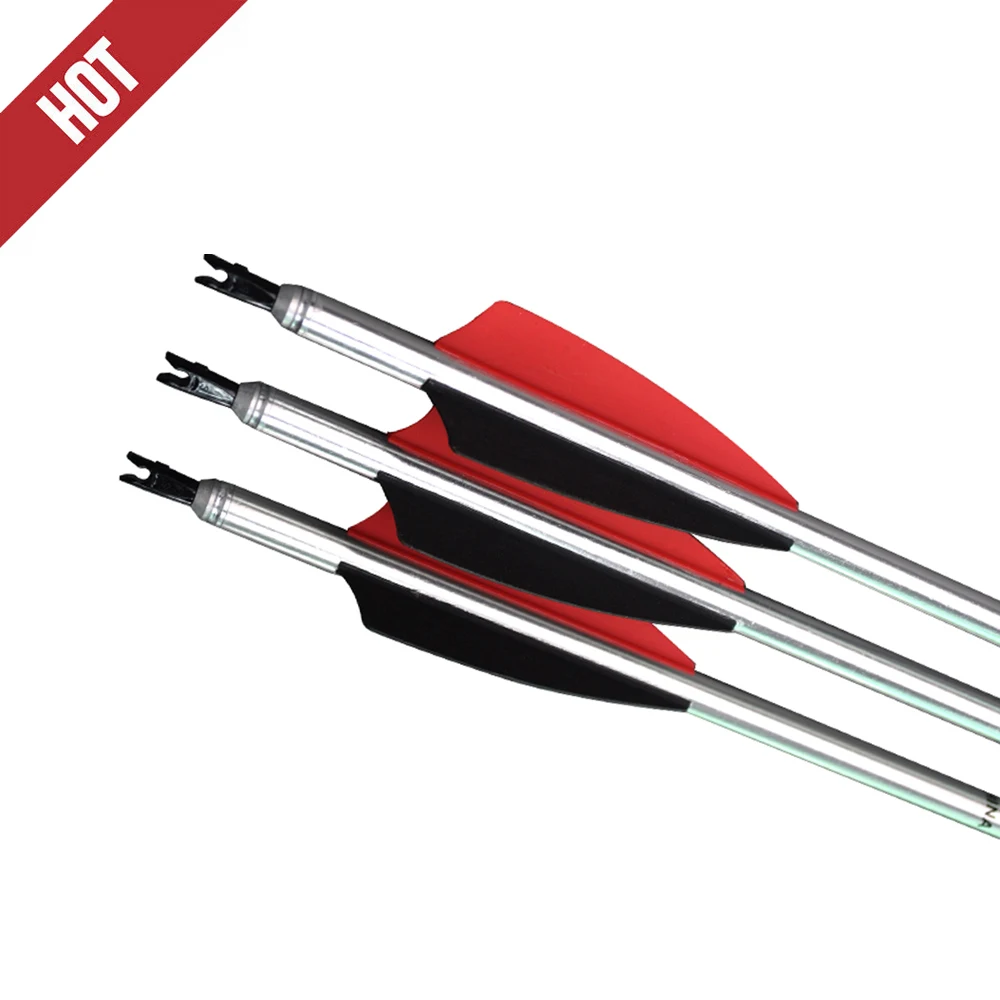 

50X Aluminum Arrows 30" 2216 7075-T6 8.8mm Diameter Screw Field Point Hunting Shooting Archery Bow Free Shipping