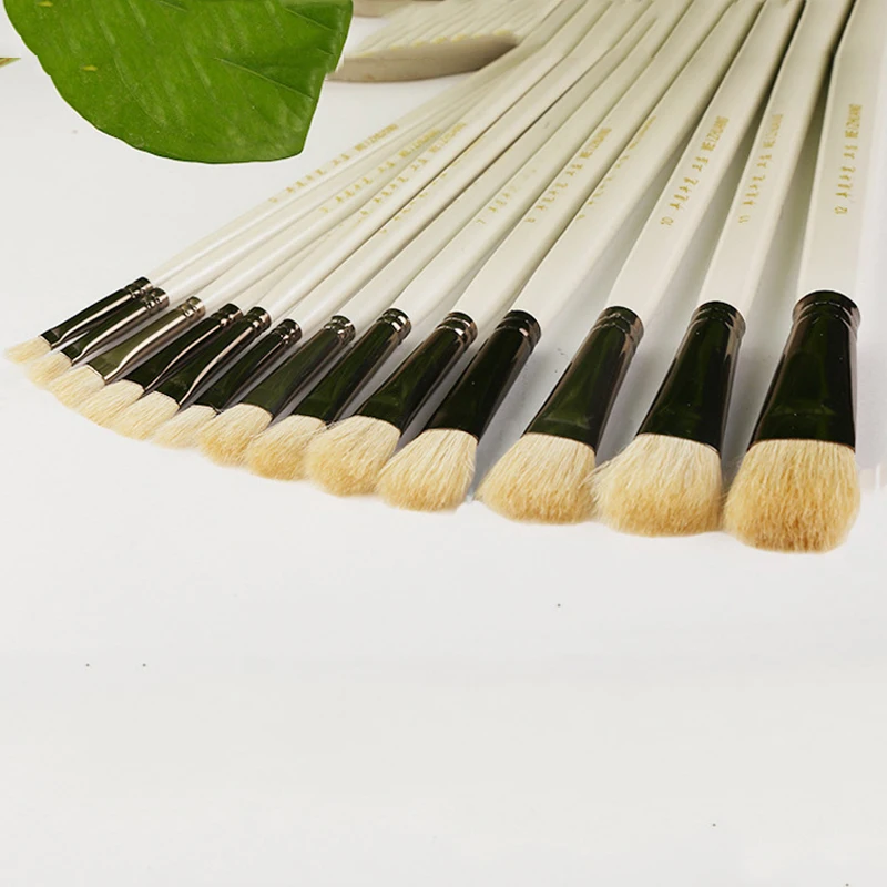 EZONE 1 шт. кисть для рисования шерсть волосы деревянный Handel разные размеры кисти для акварели масло гуашь акриловая краска ing Art Supply