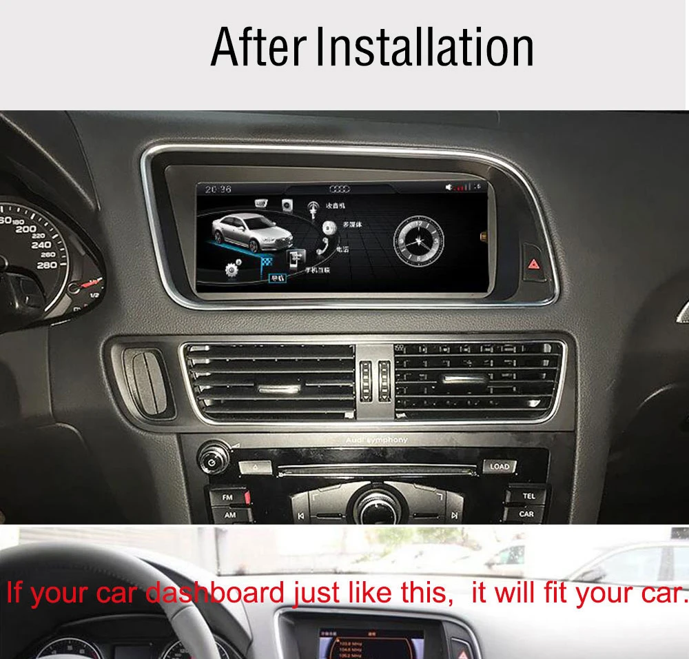 Best Topnavi Android 6.0 Car Player Radio Video For Audi Q5 (2010 2011 2012 2013 2014 2015 2016 2017) Stereo GPS Navigation NO DVD 1