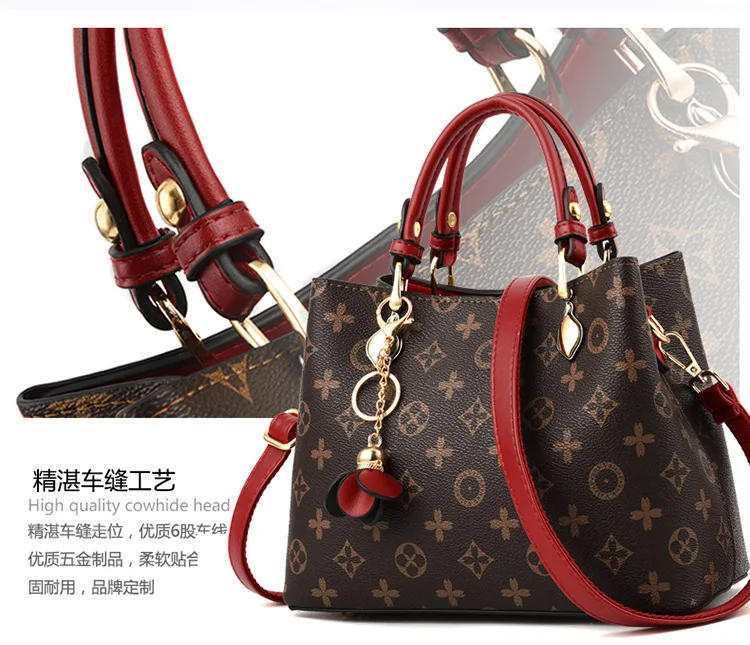 

Fashion Casual Personality Printing Genuine Leather Lady Handbag Women's Shoulder Bag Messenger Bag luis vuiton channel gg cc
