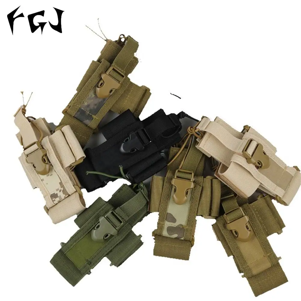 

None FGJ Molle Pouch Attachment Multifunctional Interphone Radio Bag Outdoor Bag