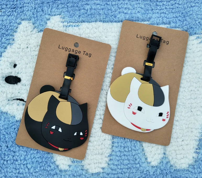 

Natsume Yuujinchou luggage tag anime Madara figure PVC pendants suitcase decoration bag address ID