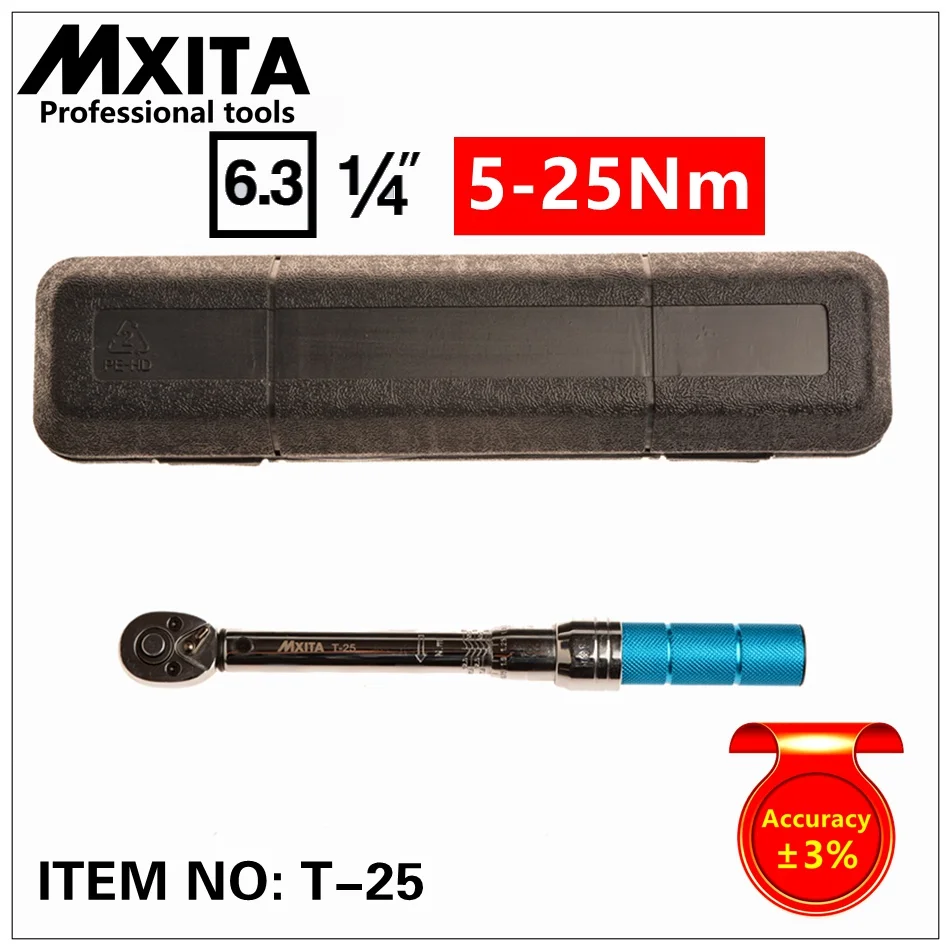 MXITA 1-400Nm Accuracy 3% High precision professional Adjustable Torque Wrench car Spanner car Bicycle repair hand tools set