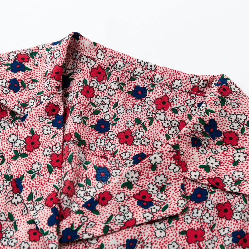  2019 Shirt female summer casual short-sleeved shirt blouse women printing lapel