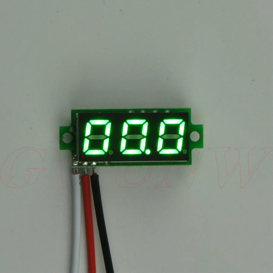 GWUNW BY328V DC 0-600 в 3 Бит Цифровой Мини вольтметр Панель метр тестер напряжения метр - Цвет: Зеленый