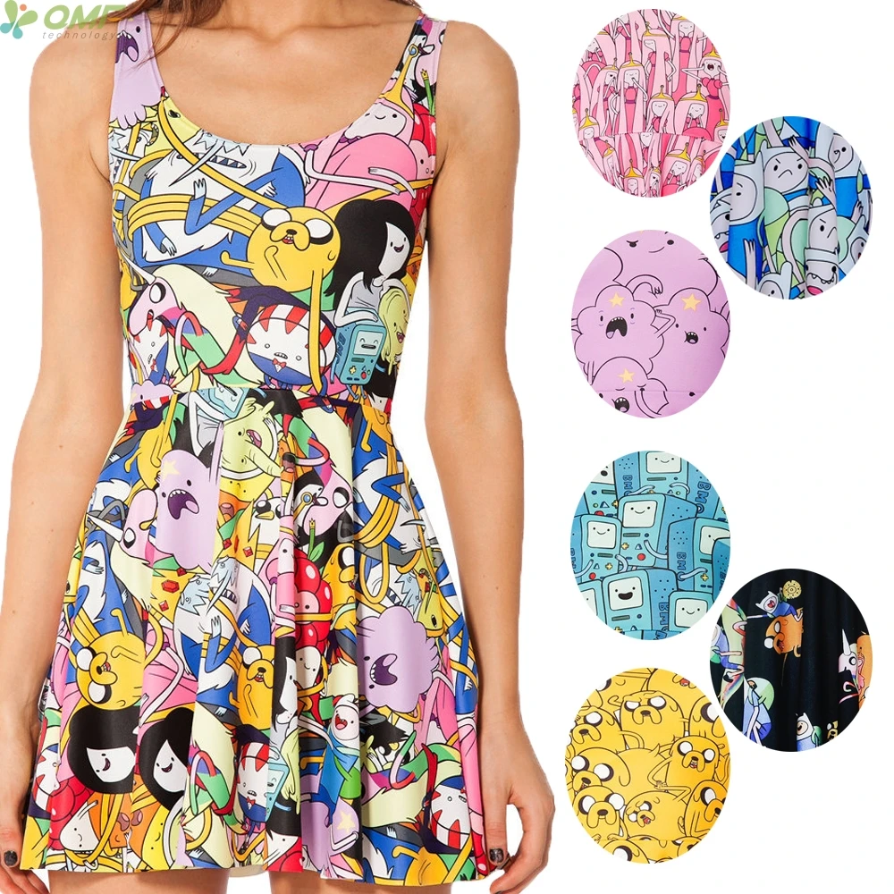 冒険時間フィンとジェイク女の子ベストドレスフィンジェイク王女bonnibelバブルガムをアイスキングゴツゴツスペースプリンセスbmo Dress Adventure Time Dresses Dressspace Dress Aliexpress