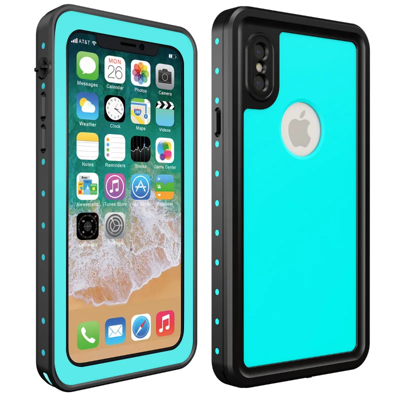 24.grass blue 100% Waterproof For iPhone 8 Plus Case 8Plus 5.5 4.7 inch Screen Protector For iPhone 7 Case Original Phone Protection Cover