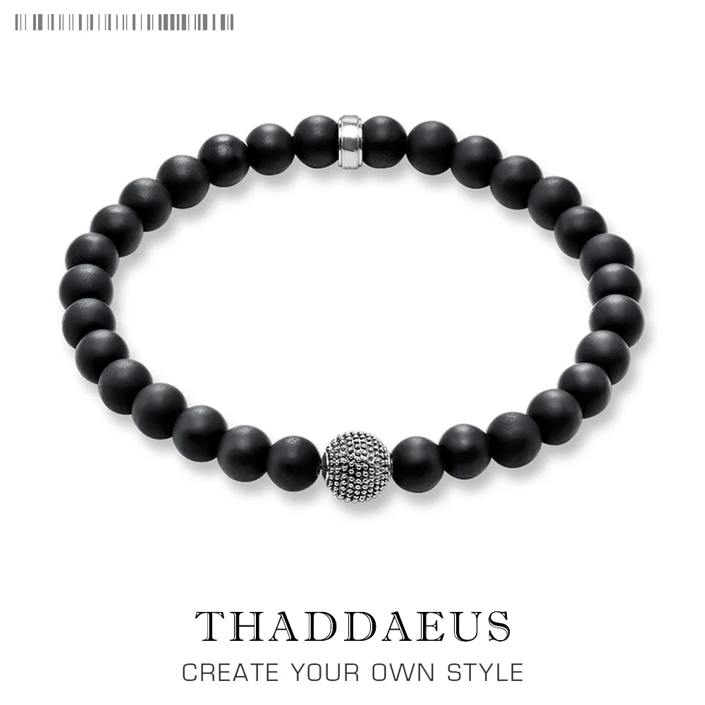 

DIY Black Onyx and Silver Kathmandu Bead Bracelets,2017 Super Deals Karma Gift In Silver,Thomas Style,Gift for Men and Women