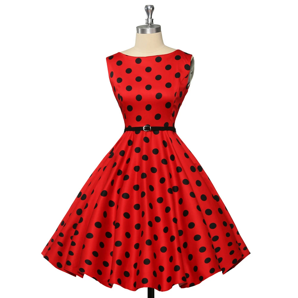 Vestido Vintage, mujeres del estilo del verano Audrey Hepburn Vestidos de los años 60 s robe Rockabilly Pin up oscilación Vestidos Retro 6086|dress slipdress flax -