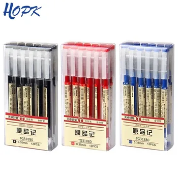 Japan MUJI Pen 6 Pcs/Set 0.35mm Gel Pen Black Blue Red Ink Pen Maker Pen School Office Student Exam Writing Stationery Supply