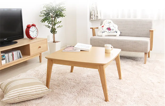 Wooden Kotatsu Table Natural Color for Home and Living Room Furniture Wood Kotatsu Heated Coffee Table Japanese Style Furniture Wooden Kotatsu Table Natural Color for Home and Living Room Furniture Wood Kotatsu Heated Coffee Table Japanese Style Furniture