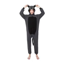 Из Полар-флиса унисекс для взрослых Пижама Kigurumi карнавальный костюм животного для костюмированного представления енота комбинезоны, одежда для сна