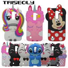 Чехлы для телефонов LG K10 Q10, модная задняя крышка с 3D смайликом и мышкой из мультфильма для LG K 10 Q 10, силиконовый резиновый чехол