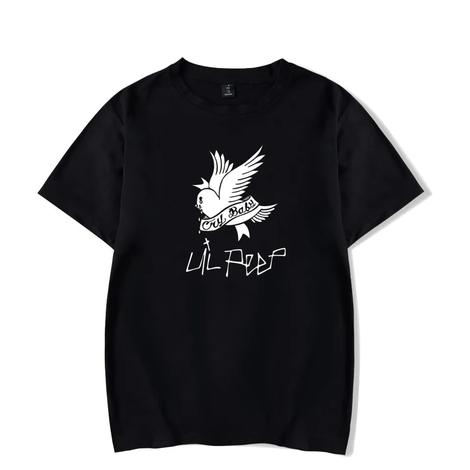 

2019 Summer T-shirt Lil Peep Street Men and Women Loose Round Neck Short-sleeved Trend Hot Male T-shirt Black White Shirt