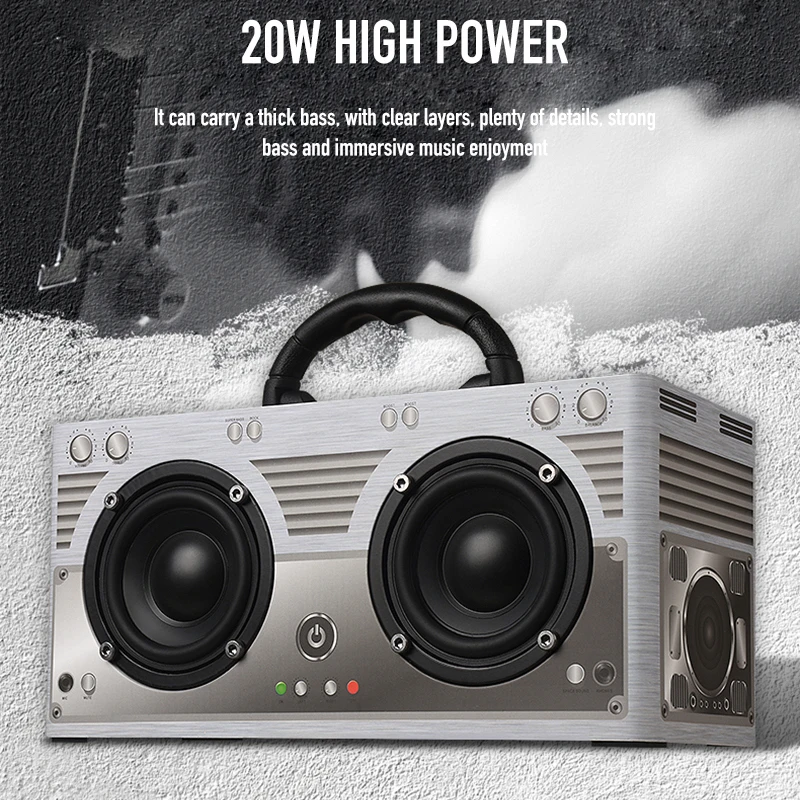 Деревянная Bluetooth Колонка Sovawin W9 динамик 4 2 20 Вт беспроводной портативный
