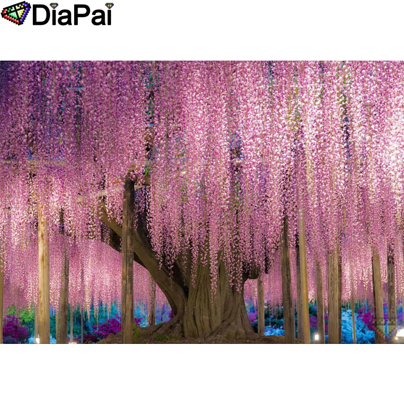 

DIAPAI 5D DIY Diamond Painting 100% Full Square/Round Drill "Flower tree scenery"Diamond Embroidery Cross Stitch 3D Decor A18545