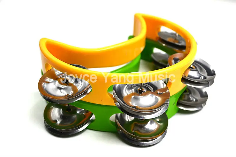 Alice Moon Shape Tambourine Percussion Handbell Ring Children Baby Kids Tambourine