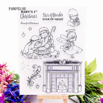 

PANFELOU Fireplace in heaven Transparent Clear Silicone Stamp/Seal DIY scrapbooking/photo album Decorative clear stamp sheets