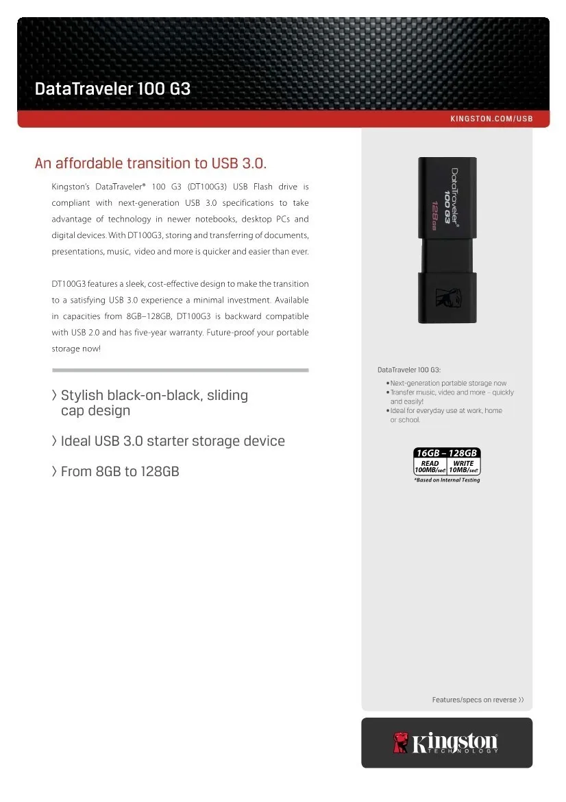 USB 3,0 скорость DataTraveler kingston USB флеш-накопитель 16 ГБ 32 ГБ 64 ГБ 16 32 64 ГБ флеш-накопитель DT100G3