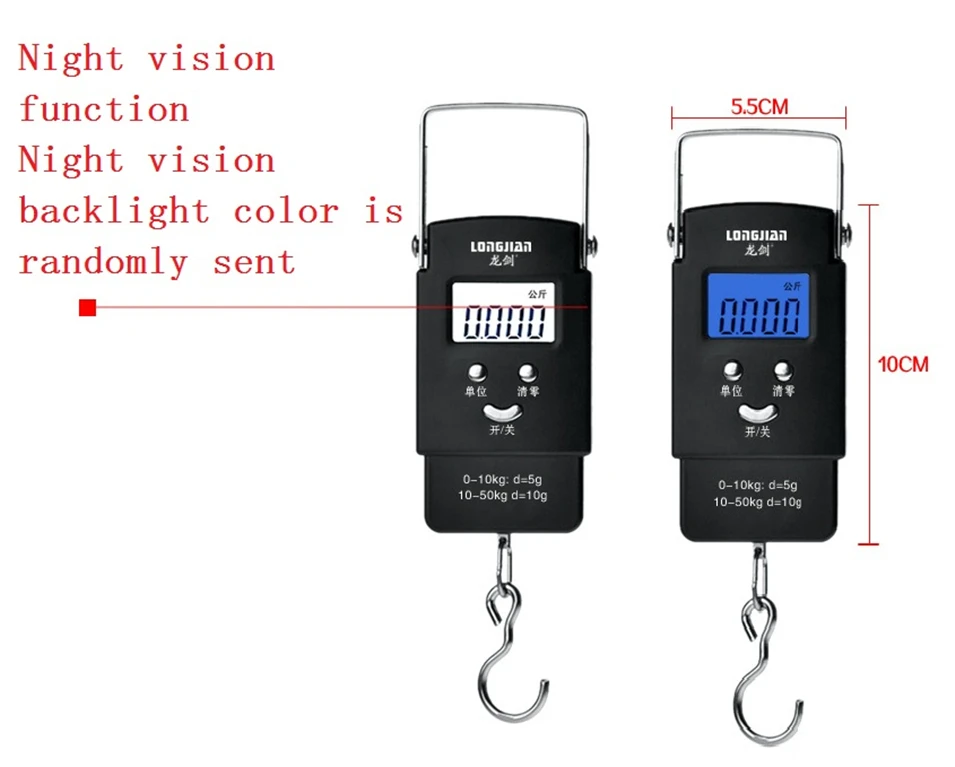 50 кг/110LB 10g Электронный Портативный цифровые весы с висящим крючком Рыбалка Путешествия Чемодан Вес весы для багажа весы безмен