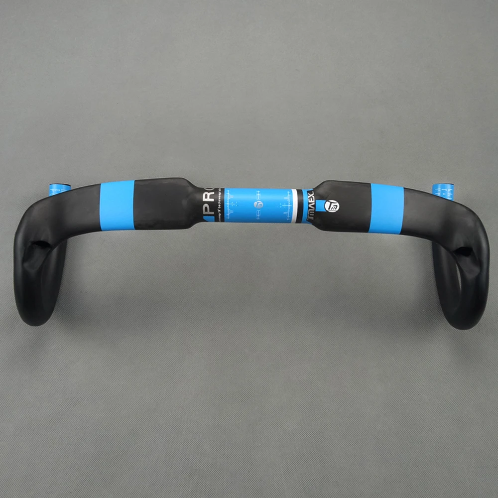 

Blue Road bicycles Full Carbon Handlebar Carbon Fibre Bike Carbon Handlebar Road Racing Bicycle Bike Parts UD Matte Ultra light