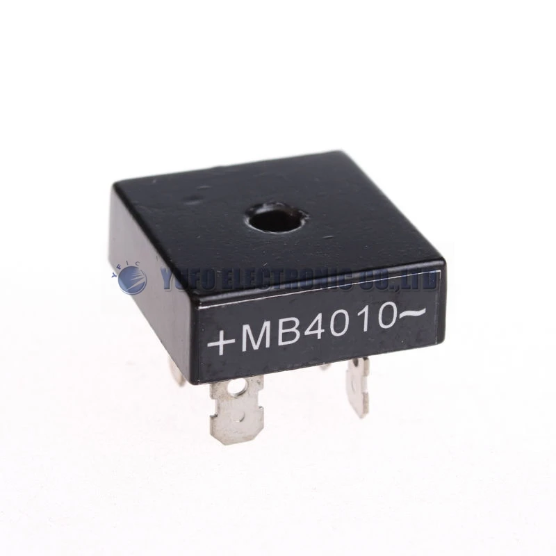 

Free Shipping One Lot 5Pcs MB4010 Single Phase Bridge Rectifier 1000V 40A AMP