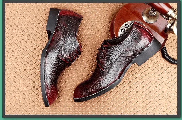 Новое поступление; Мужская официальная обувь из крокодиловой кожи; Дизайнерская кожаная обувь на плоской подошве; высокое качество; sapato masculino; Мужские модельные туфли