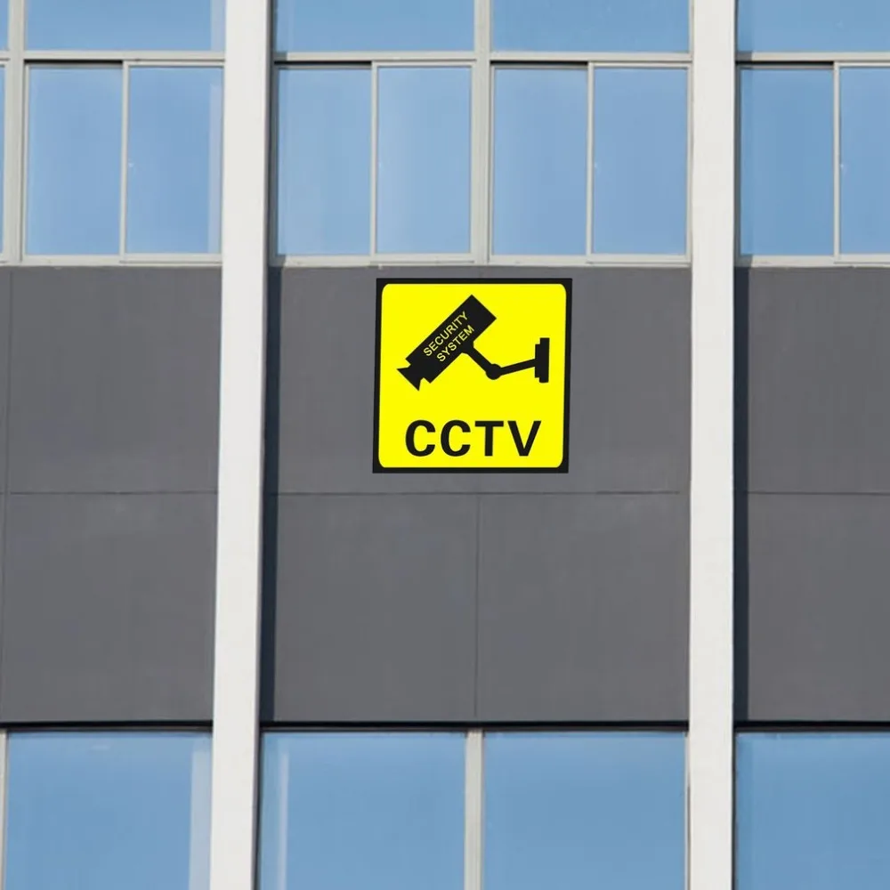 10pcs CCTV Surveillance Security 24 Hour Monitor Camera Warning Stickers Sign Alert Wall Sticker Waterproof Lables|Traffic Signal| - AliExpress