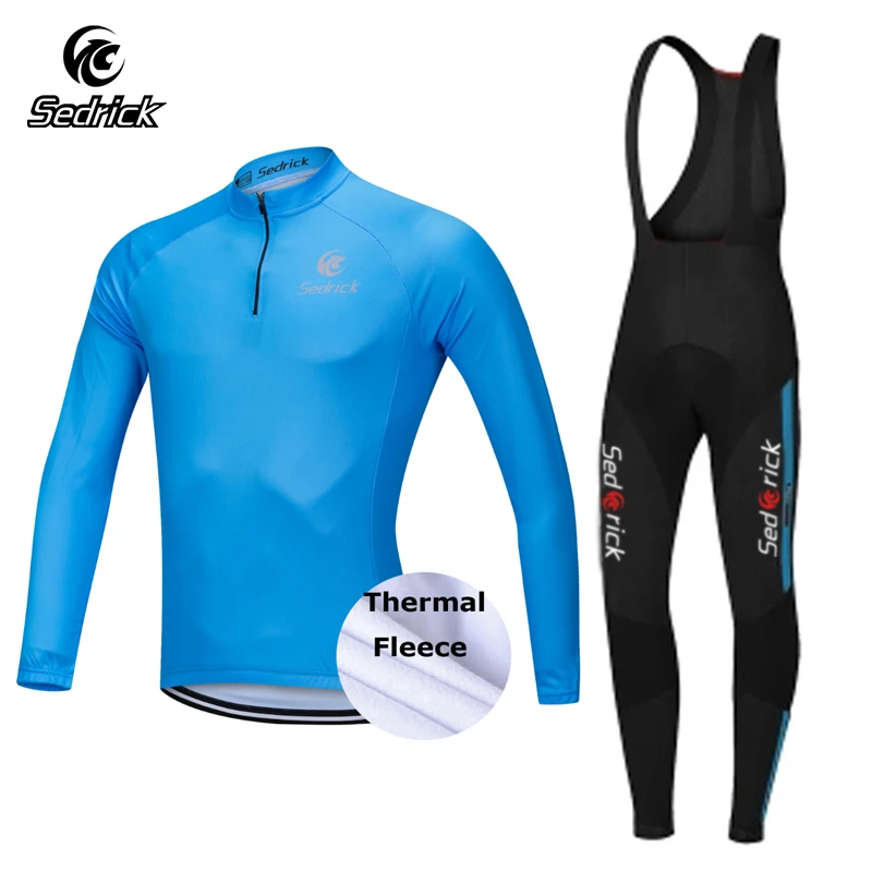 Sedrick Winter Thermal Cycling Clothing Men Fleece Jersey Pro Bike