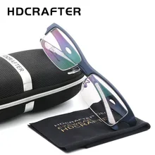 HDCRAFTER TR90 de titanio gafas graduadas con montura hombres leyendo Ópticas Clásicas lentes miopía gafas Anti reflectante 2019 UV