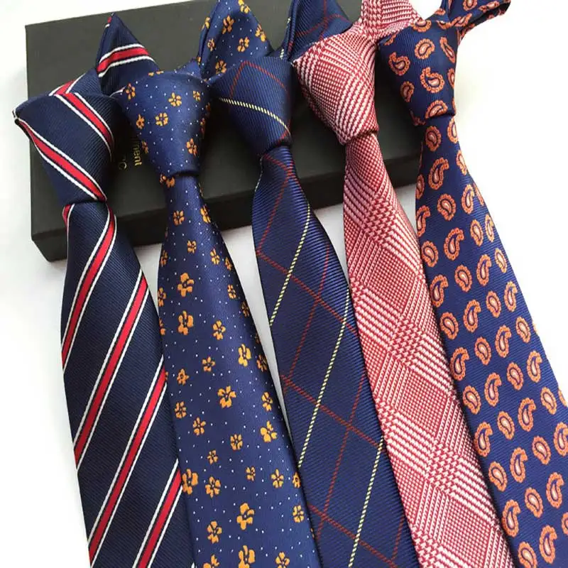 

Lot (Set 5 Pieces) Silk Ties for Men Various Paisley Stripe Dots Floral Jacquard Woven Neckties For Wedding Business